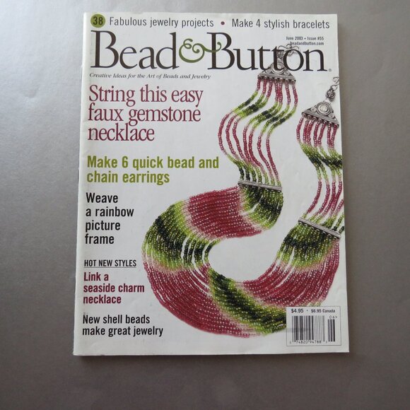 Bead and Button Magazine Creative Ideas For The Art of Beads, Jewelry June 2003 - Picture 1 of 14